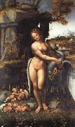 LEONARDO da Vinci Leda and the Swan oil on canvas